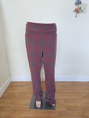 Women's Red-Blue Knit Lounge Pants